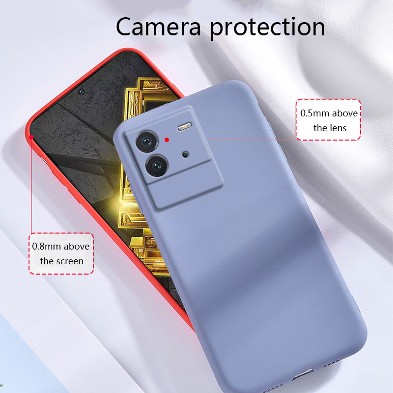 Tokifu IQOO Neo 6 Casing The New Liquid Silicone Phone Case All-inclusive Shockproof Back Cover. 
