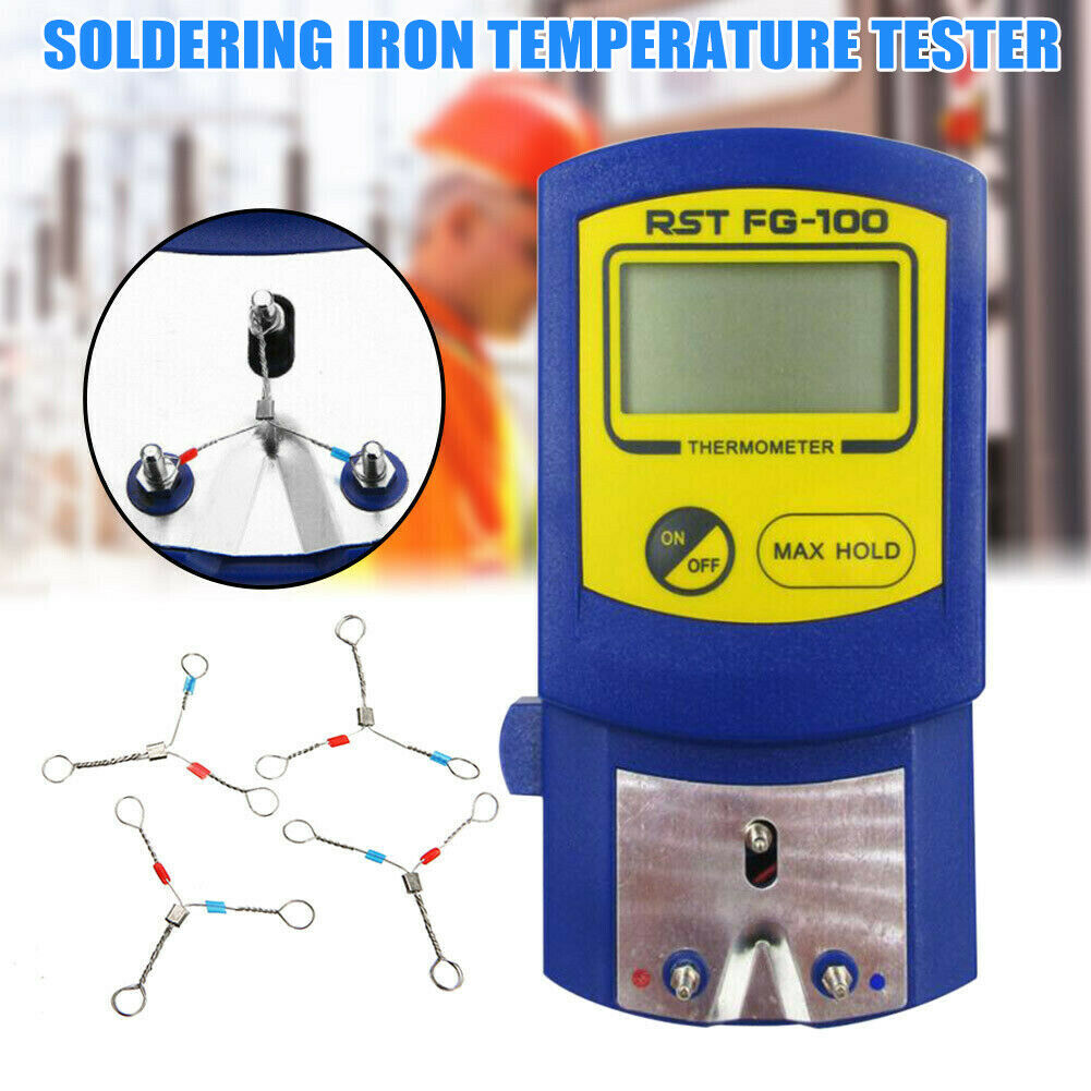 FG-100 Digital Soldering Iron Tips Thermometer Temperature Instruments Tester for soldering iron tips + 5pcs lead free Sensors. 