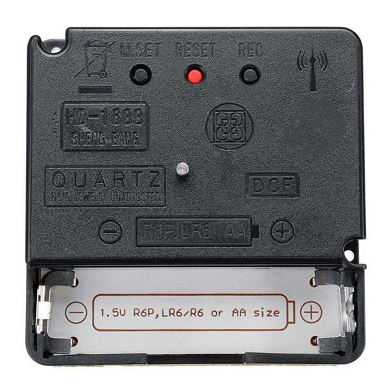 2X Radio Controlled Silent DIY Clock Movement Mechanism Kit Germany DCF Signal Mode with 4 Sets Hands Repair Replacement. 