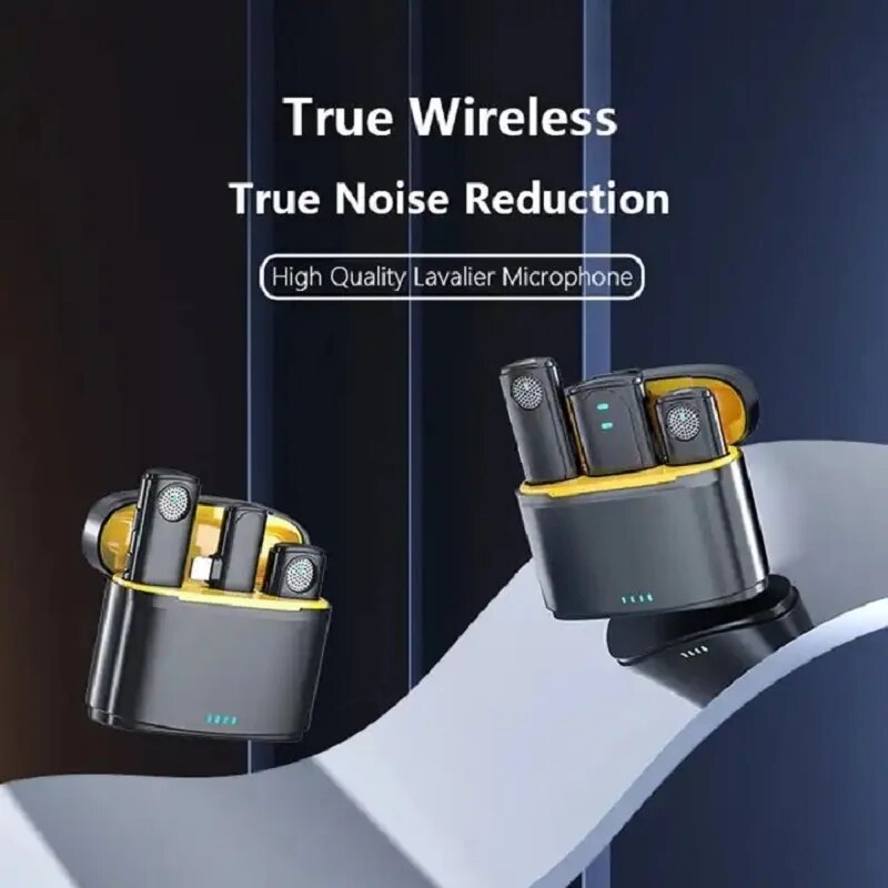 J20 Wireless Lavalier Microphone Noise reduction Portable Interview film Video Recording Live For For iPhone Android. 