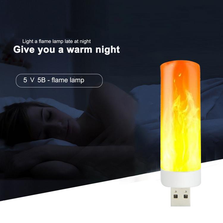 LED Flame Effect Light Flame Bulb USB Rechargeable Save Energy LED Flame Light Fireplace Lights for Room Party Bar Decor Fire-like Lantern Natural Fire Effect Warm Atmosphere Save Energy vividly. 