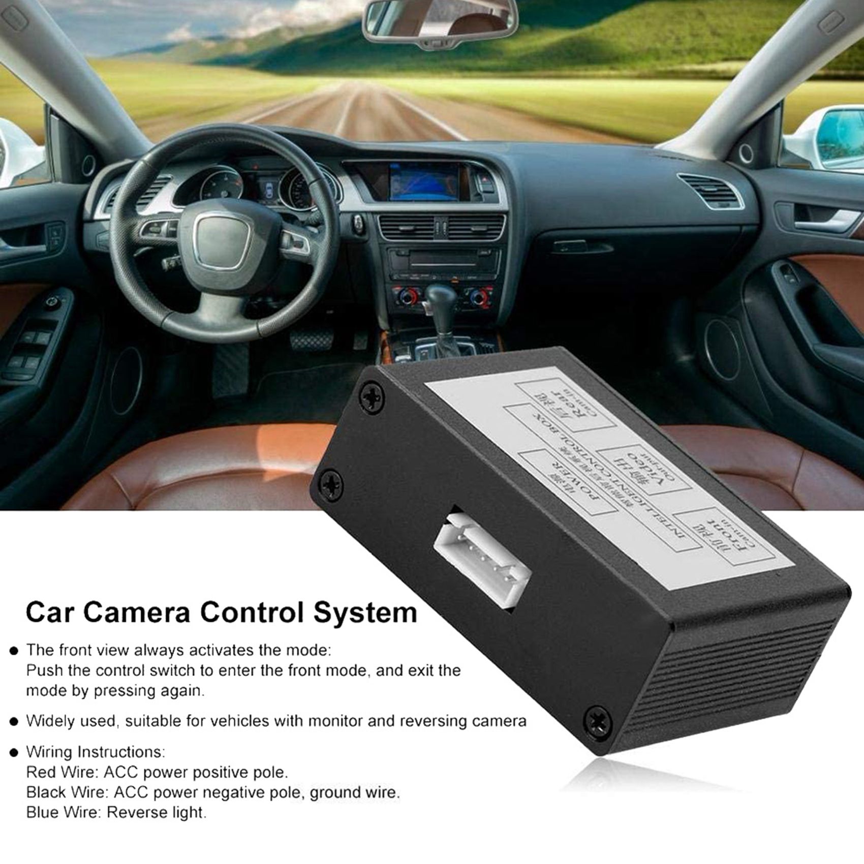 2X Car Front View Camera Switcher Parking Camera Converter Front Rear View Video Switch Channel Control Box. 