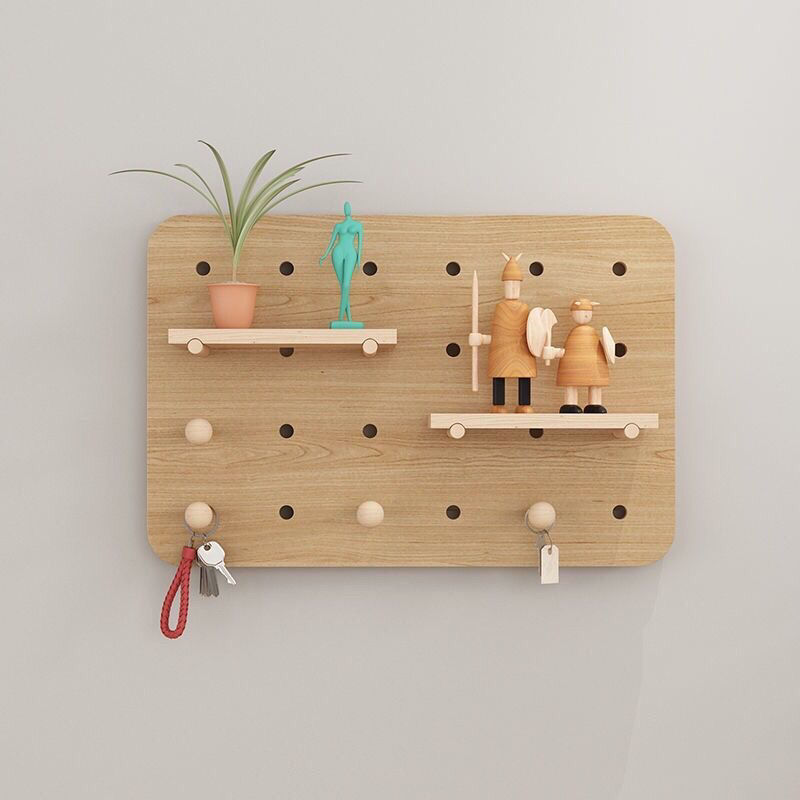 Nordic Wire-Wrap Board Meter Box Decorative Painting Punch-Free Electric Box Cover Storage Rack Solid Wood Shielding Box Decorative Shelf. 