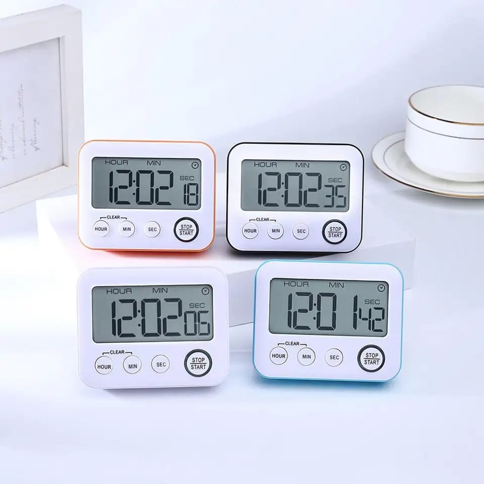 Kitchen Clock English 24-hour Electronic Timer Digital Reminder Alarm Clocks Cooking Countdown Timer LCD Multifunction Home. 