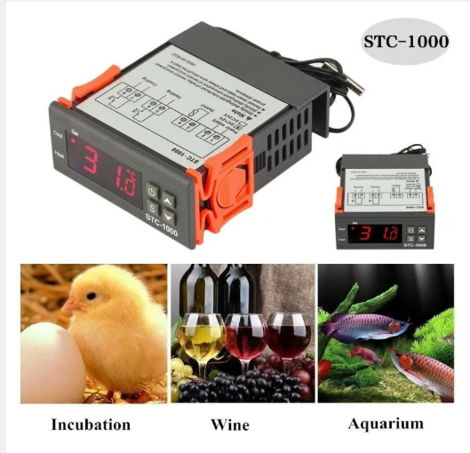 1pcs STC 1000 LED Digital Thermostat for Incubator Temperature Controller Thermoregulator Relay 12V 24V 220V
