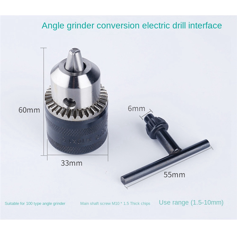 1 SET Angle Grinder Variable Electric Drill Conversion Head Multifunctional Sand Turbine Converter Conversion Head 10 mm. 