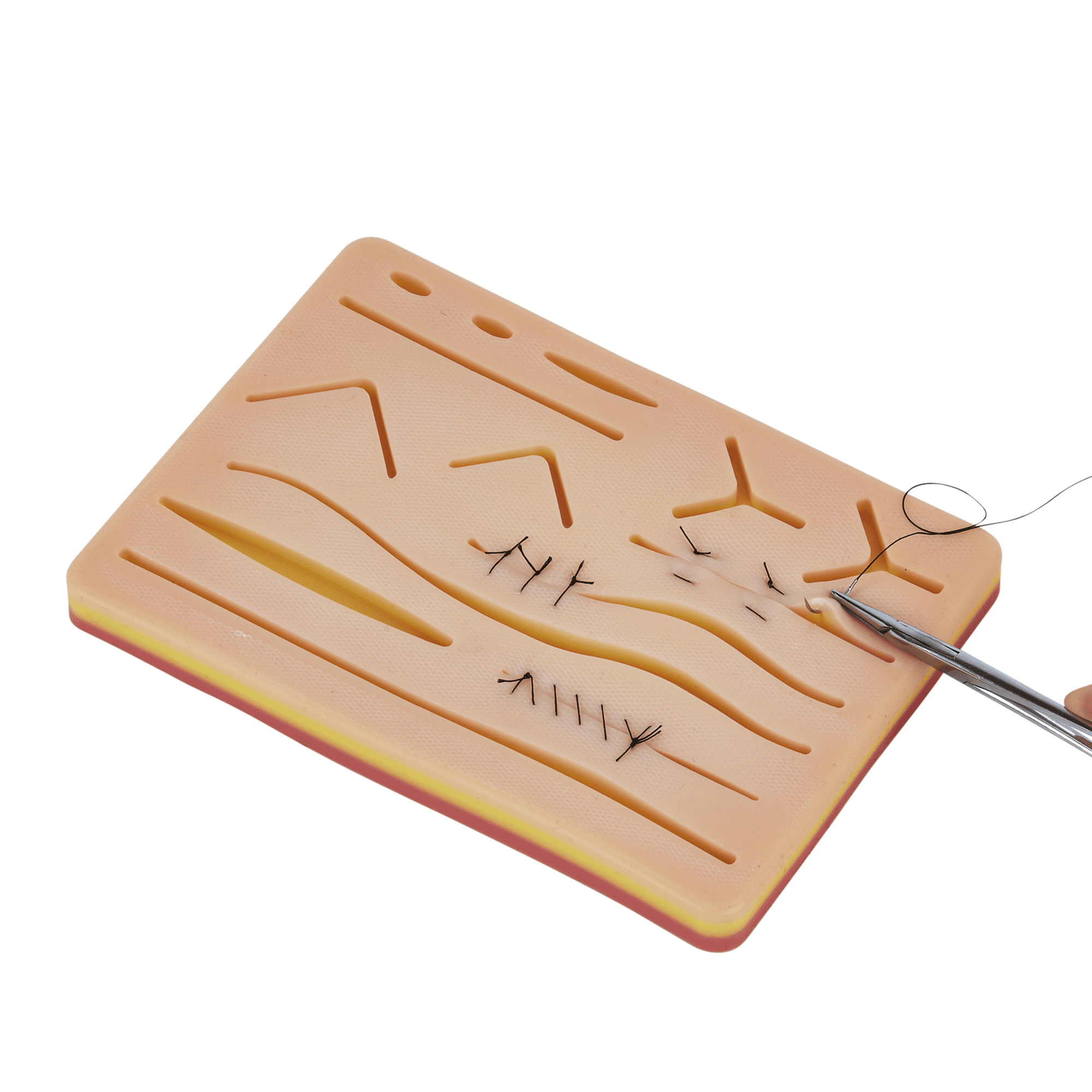 Suture Practice Kit for Medical and Vet Students, Startup Suture Kit Including Silicone Pad with Durable Mesh, Suturing Tools, for Suture Curriculum Practice (Education Use Only). 