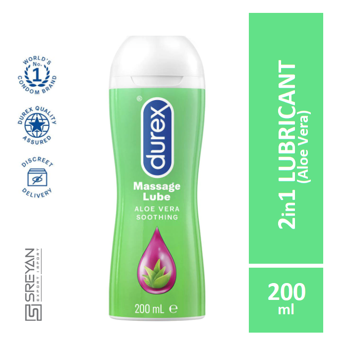 Durex Play 2 in 1 Massage Lubricant With Soothing Aloe Vera - 200ml. 