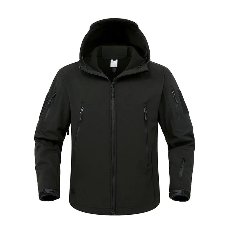 Military Shark Skin Soft Shell Jackets Men Tactical Windproof Waterproof jacket men Army Combat Jackets Mens Hooded Bomber Coats. 