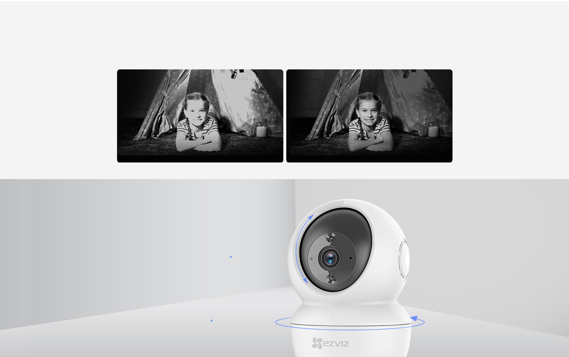 EZVIZ CS-H6C 360° Pan & Tilt Smart Home Security Camera. 