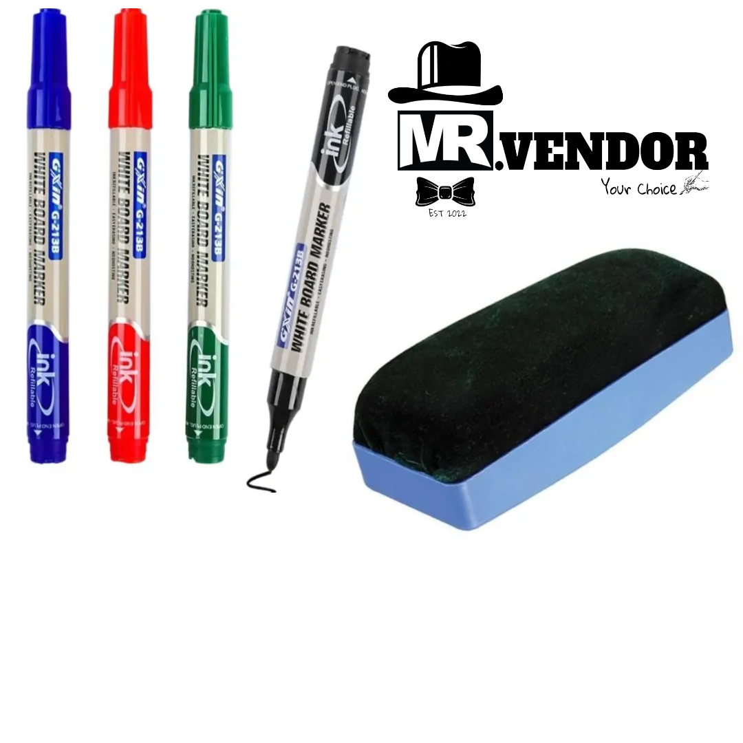 Whiteboard essentials combo  marker duster