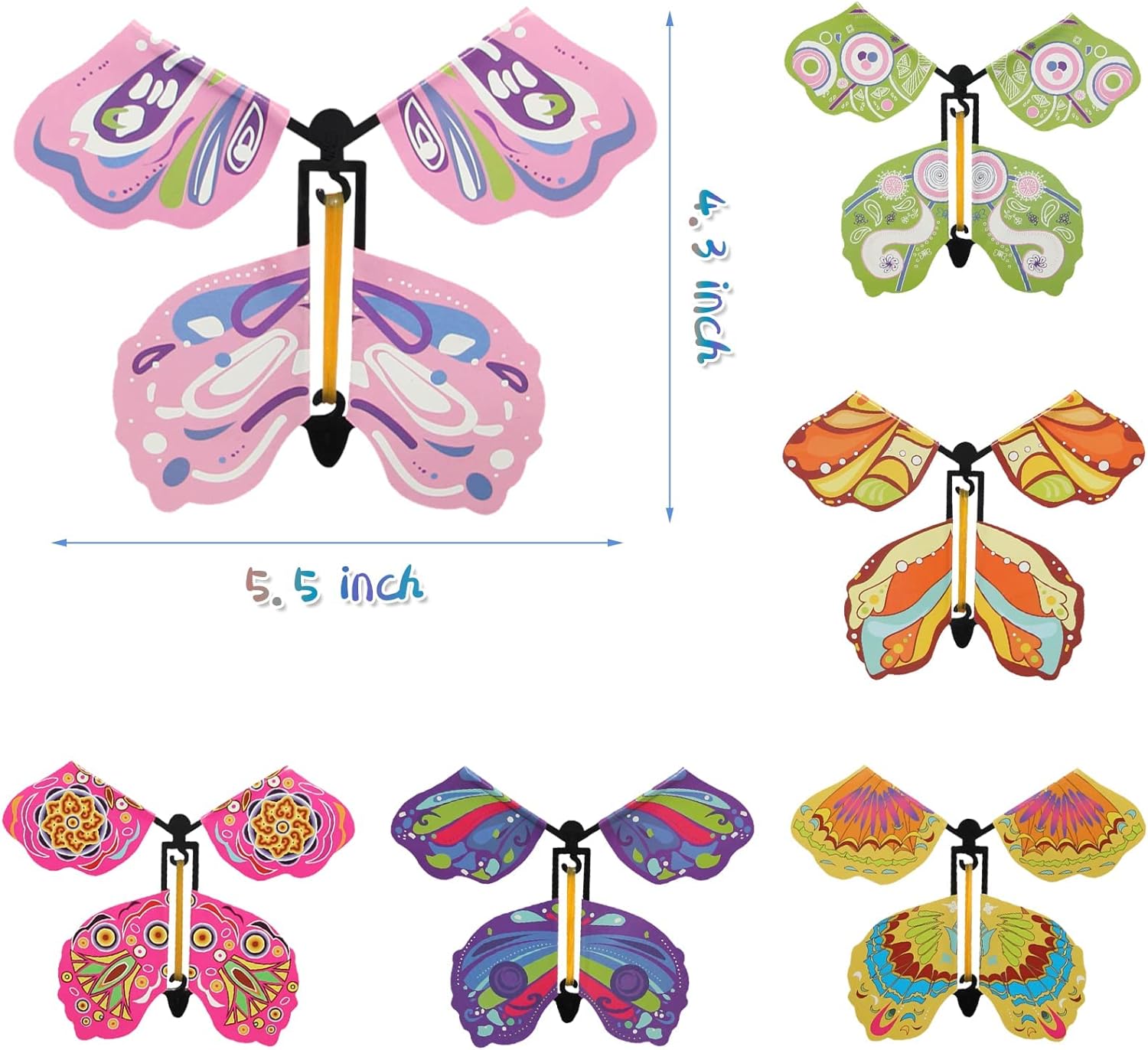 05 Pcs Magic flying butterfly Toy Surprise Gift for Students, Kids, Party, Birthday, Gift. 