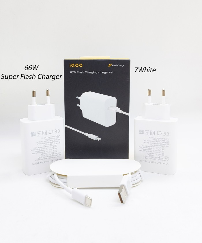 IQOO VIVO 66W Charger Flash Charge Power Wall Adapter Type C Cable For vivo X70 X60 X50 X30 V27 Pro S12 S15 S16 e IQOO Neo 5. 