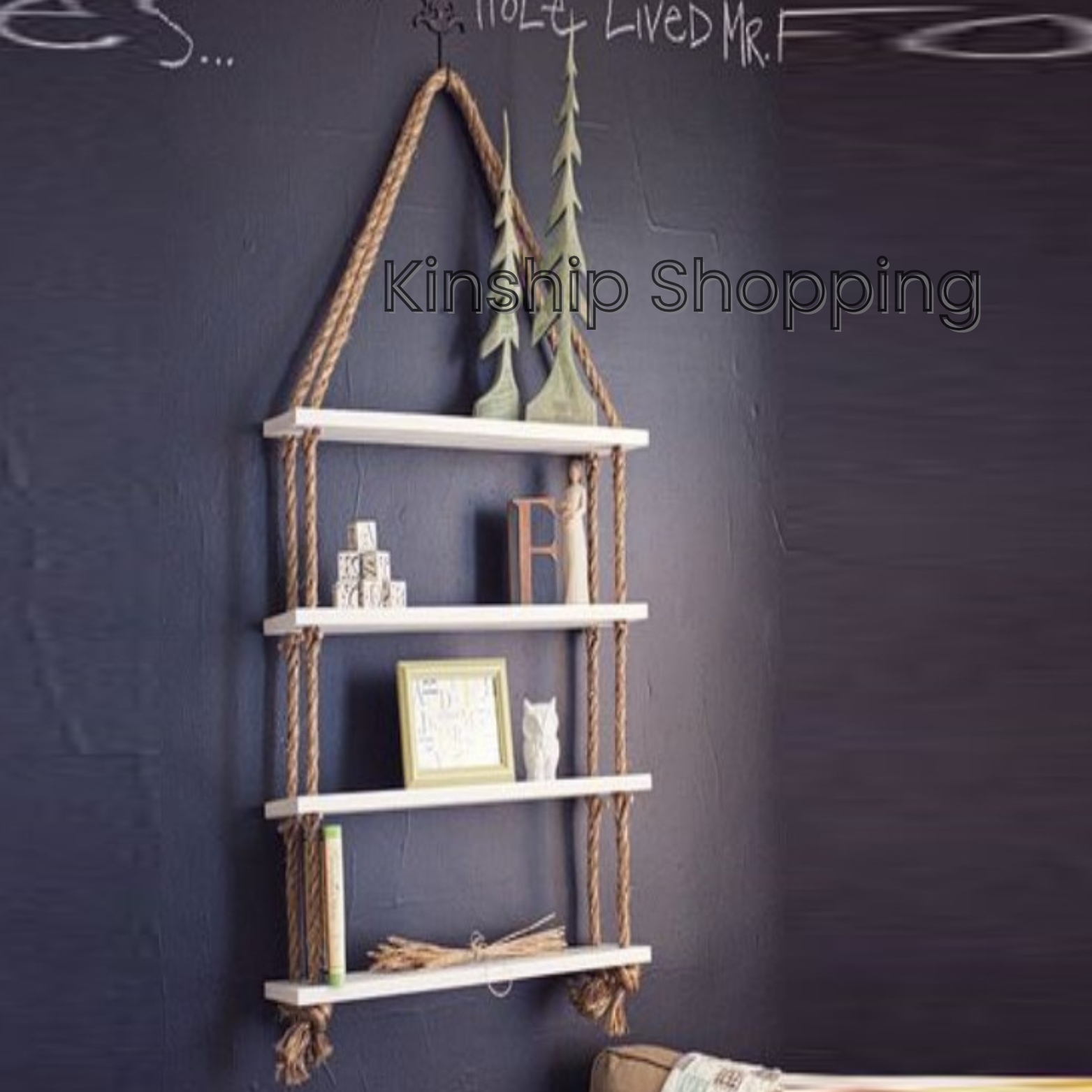 1 Pcs Balcony Hanging shelf, 4 Layer Toys & Showpieces Hanging Shelf House Decorative Rack , Handicraft Wall Shelf .. 