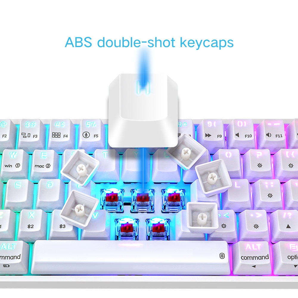 SKYLOONG GK61 Mechanical Keyboard 60% SK61 Optical Hot Swappable RGB Mini Bluetooth Wireless Keyboards for Gamers Gaming Desktop. 