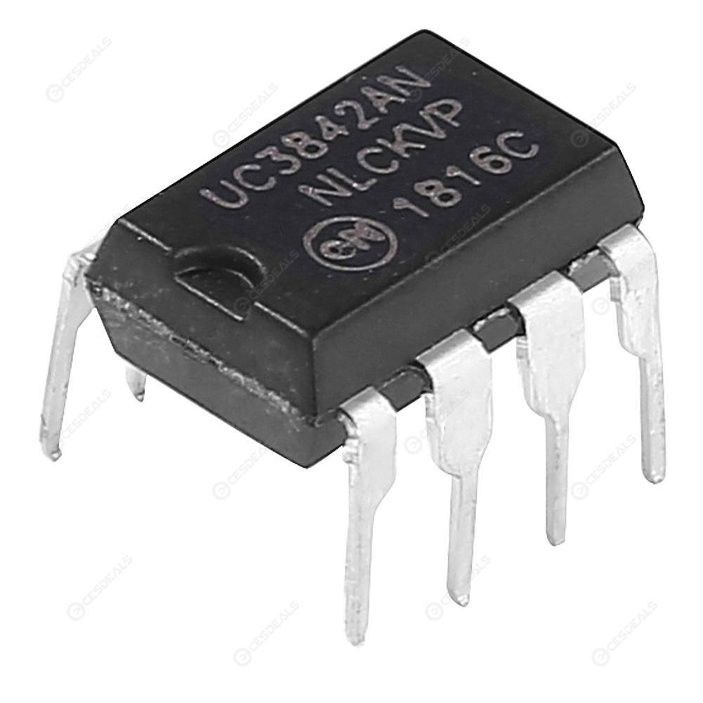 2Pcs- UC3842 UC3842P UC 3842 Current Mode PWM Controller Integrated Circuit DIP-8 8 Pin Leads Dual In Line Package Chip. 