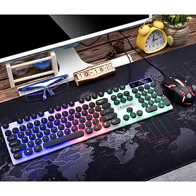 Divipard GMK-30 Gaming Mechanical Keyboard Rainbow Keyboard Mouse Set RGB Keyboard LED. 