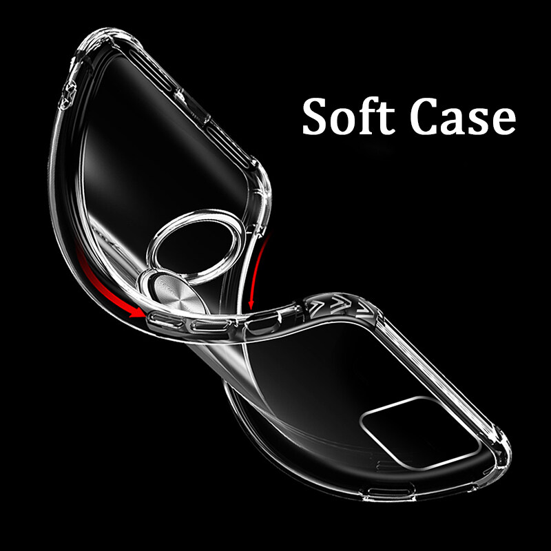 Soft Transparent Case for Galaxy A73 5G Magnetic Holder Stand Cover Bracket Magnetic Finger Ring Clear Phone Cover for Samsung A73 5G. 