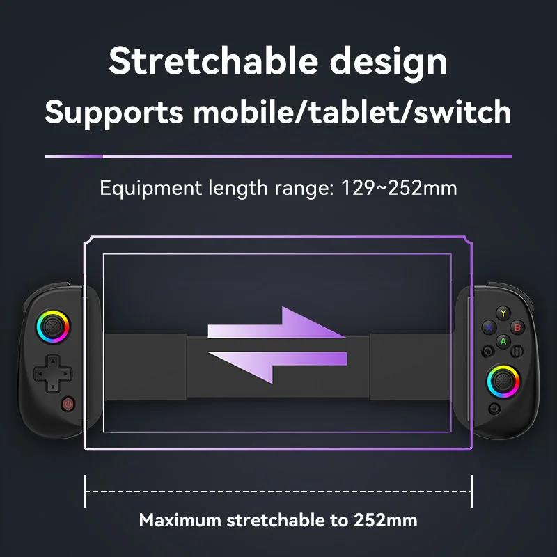 PS3 PSd iOS 2 for gamepad Blue Turbine/6-axis D8 telescopic game controller with gyroscope/vibration teeth compatible with 5.Androi4 Switch PC. 
