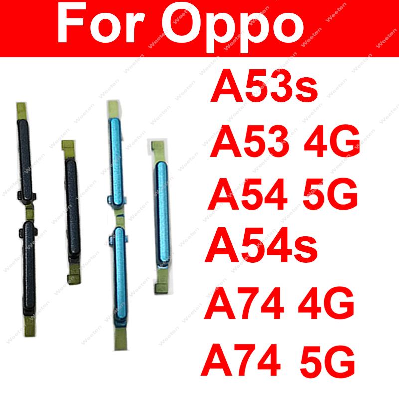 Power Button + Volume Side Button For OPPO A53 A53S A54 A54s A74 4G/5G Up Down Volume Power Side Keys Flex Cable Parts