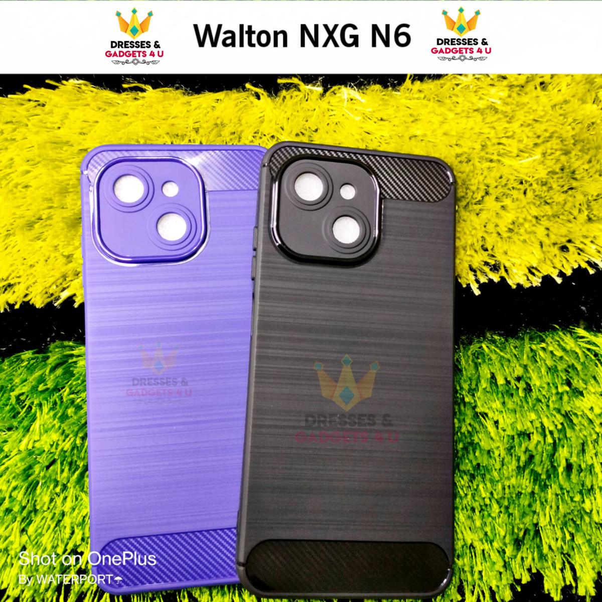 Walton Primo NEXG N6 Back Cover Luxury Carbon Fiber Soft Silicon With Camera Protection Back Case Walton Primo N6 Walton N6 NXG N6 - 316436532. 