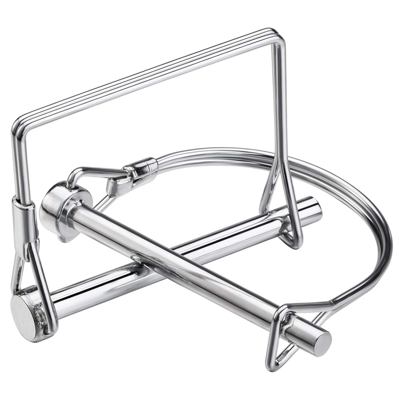 10 Pieces Shaft Locking Pin Safety Coupler Pin 1/4 Inch Diameter in 2 Shapes of Square and Arch (Silver). 
