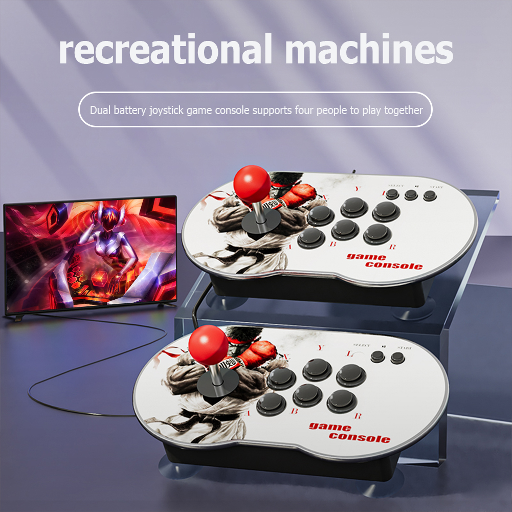 MT6 4K HD Video Arcade Game Console 3D Dual Controller Joystick 10000+ Games Player for CPS FC GBA GBC MD SFC PS1 Emulators. 