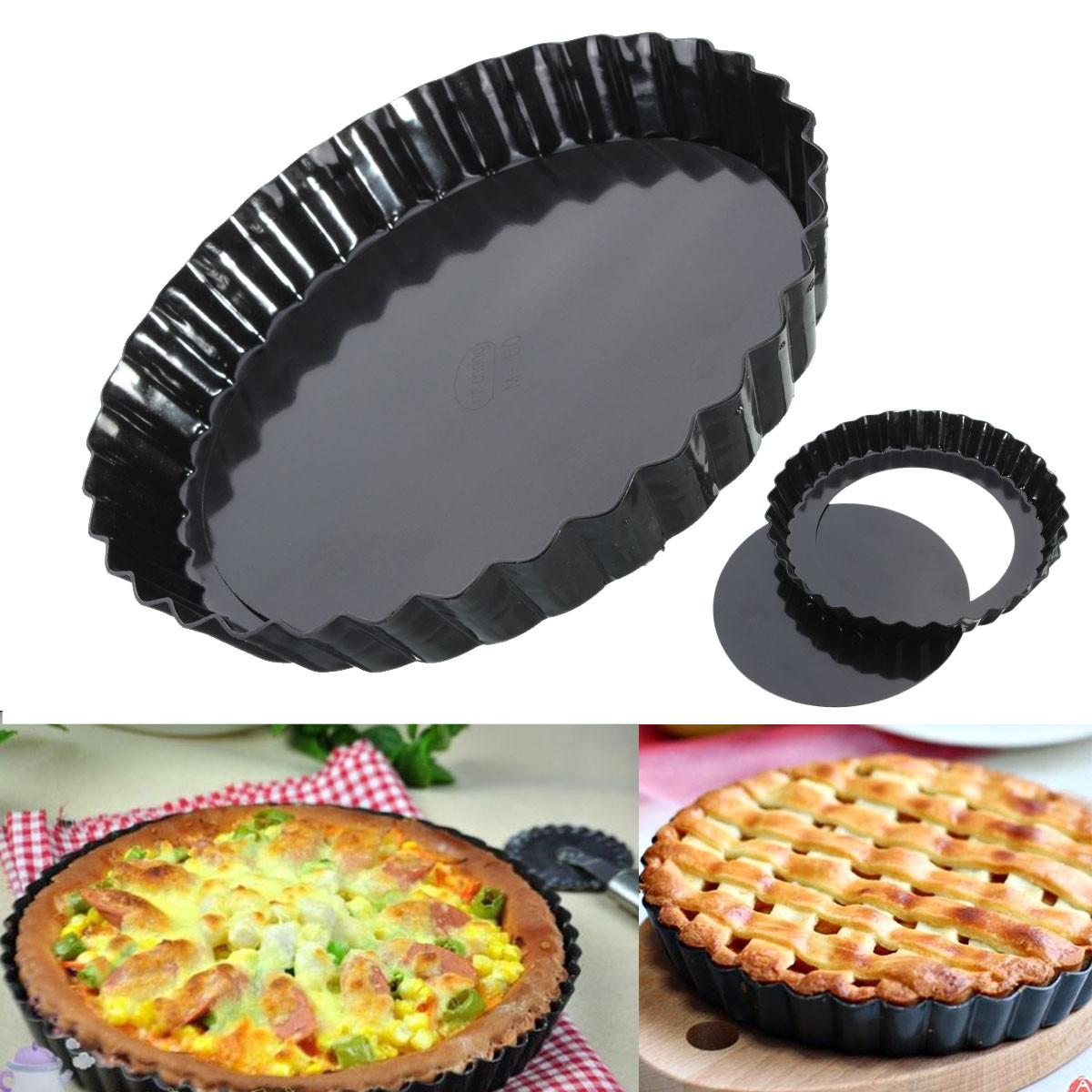 Big size PCS SET Flan Tin Tart Pie Pan Fluted Cake Baking Tray