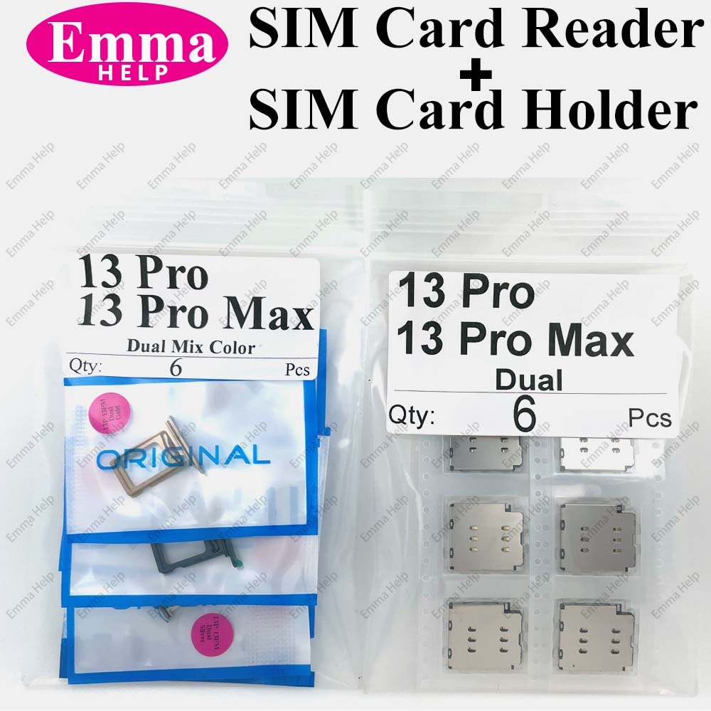 Dual Sim Card Reader Sim Tray Slot Holder for iPhone 13 11Pro 12 Mini 14 Plus 14 Pro Max XR XSMAX Adapter Connector Flex Cable. 