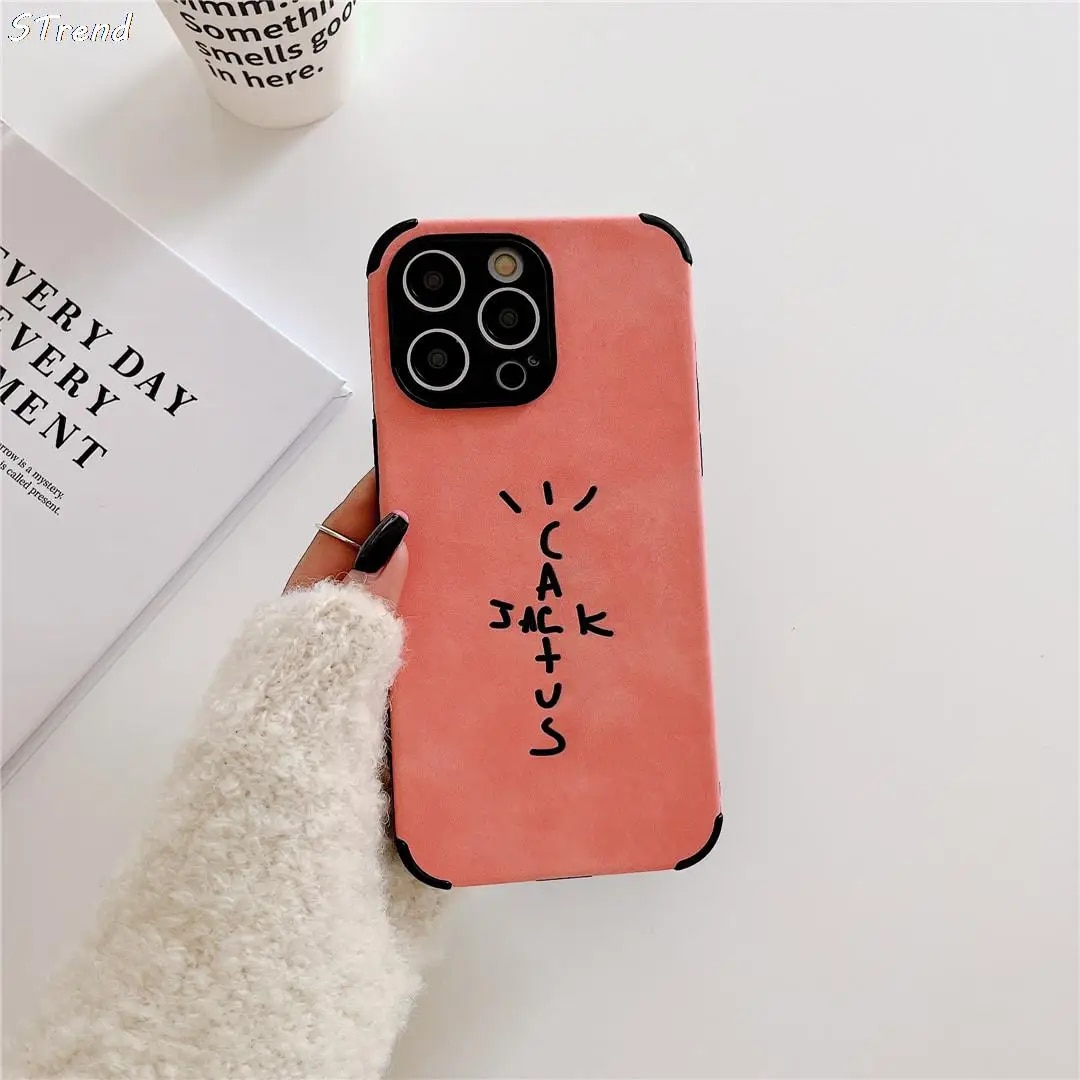Luxury English ASTRO Cactus Cactusjack Phone Case For iPhone 11 12 13 14 15 Pro Max 7 8 Plus X XS XR Anti-fur Suitcase Cover.