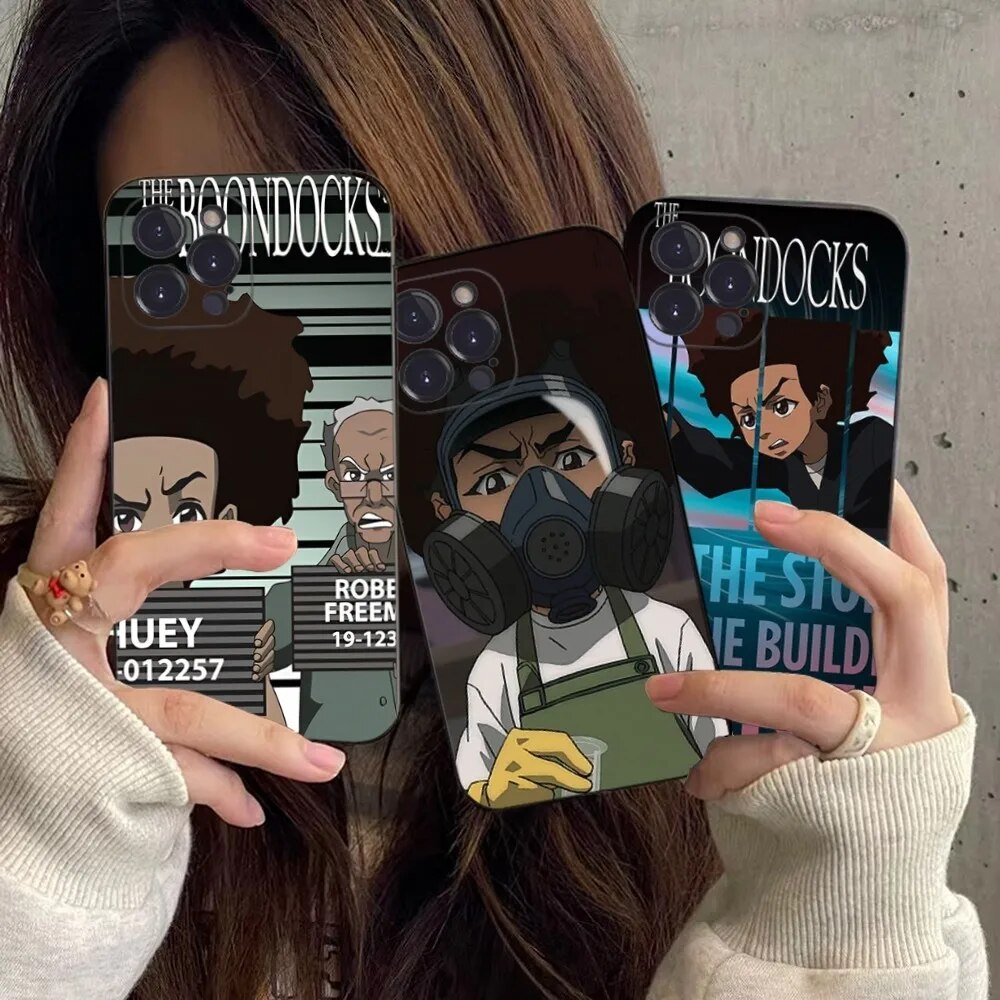 The Boondocks Phone Case Silicone Soft For Iphone 15 14 13 12 11 Pro Mini XS MAX 8 7 6 Plus X XS XR Cover