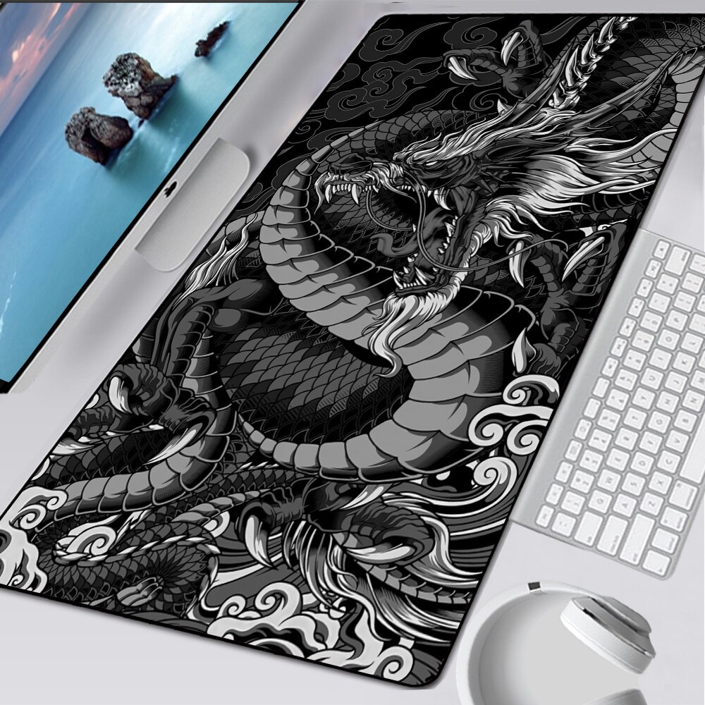 Japanese Dragon Large Mouse Pad Cool Gaming Lock Edge Mousepad Pad on The Table Mats Laptop Notebook Rubber Game Speed Playmat. 