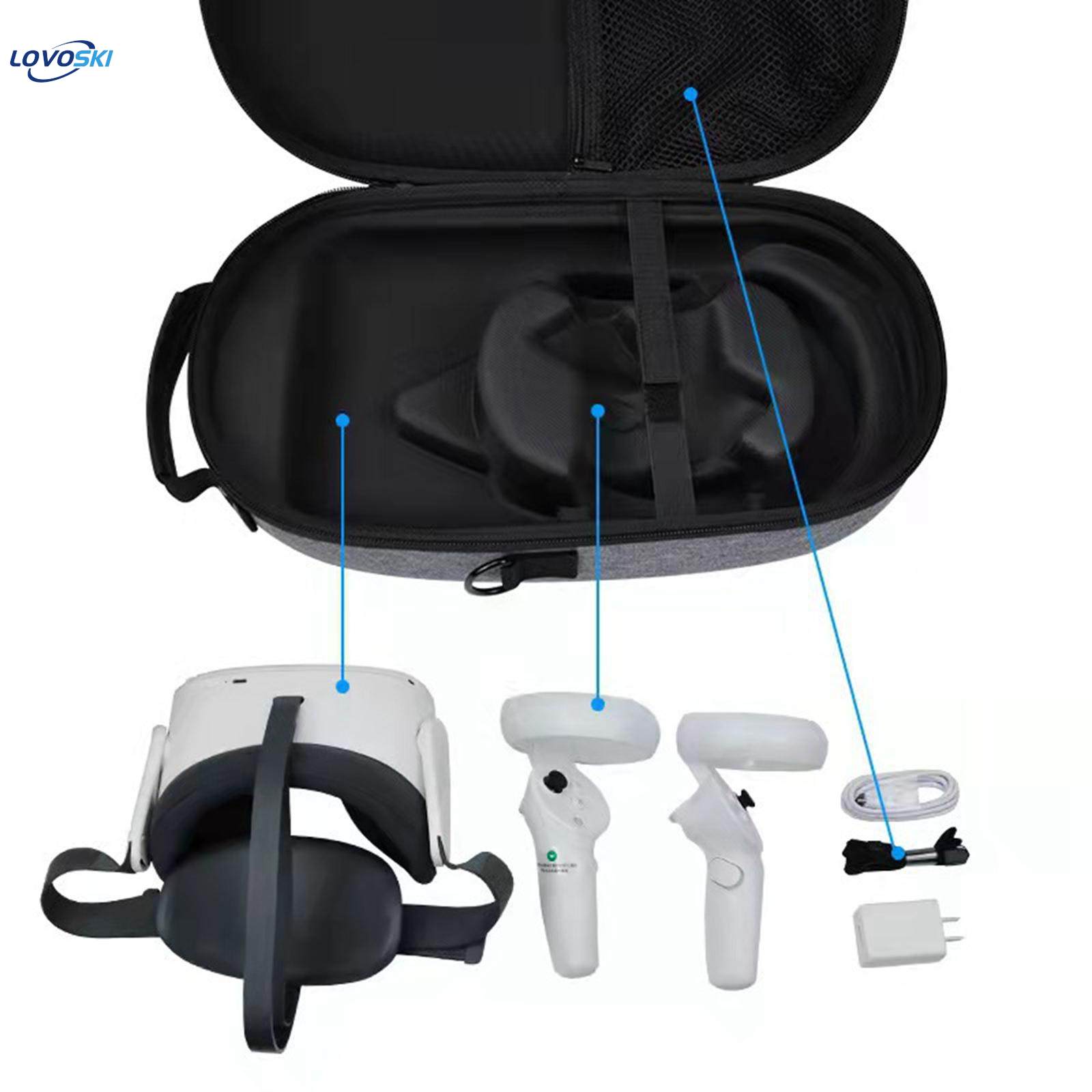 Travel Storage Carrying Case Bag for PICO NEO 3 Glasses Gray Lightweight. 