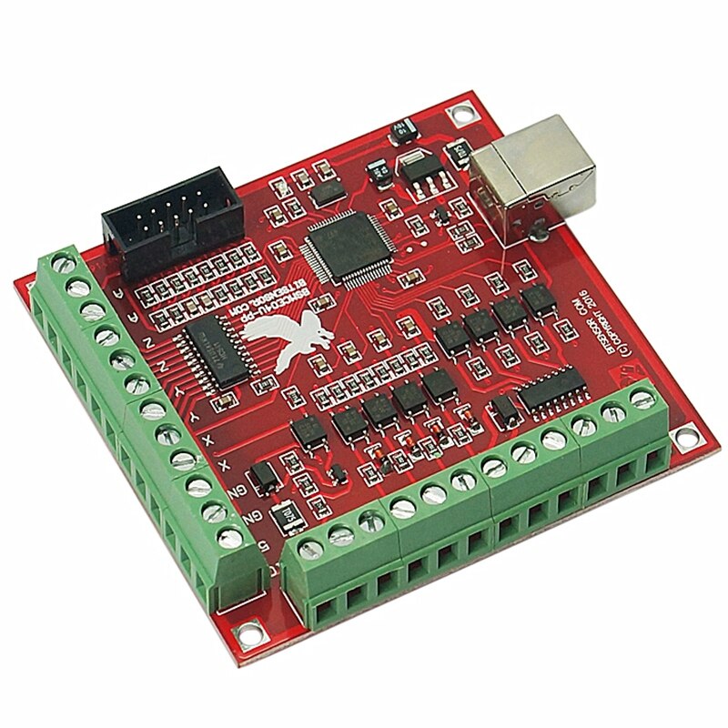 MACH3 4 Axis 100KHz USB CNC Wood Router Machine Smooth Stepper Motion Controller Card Breakout Board 12-24V. 