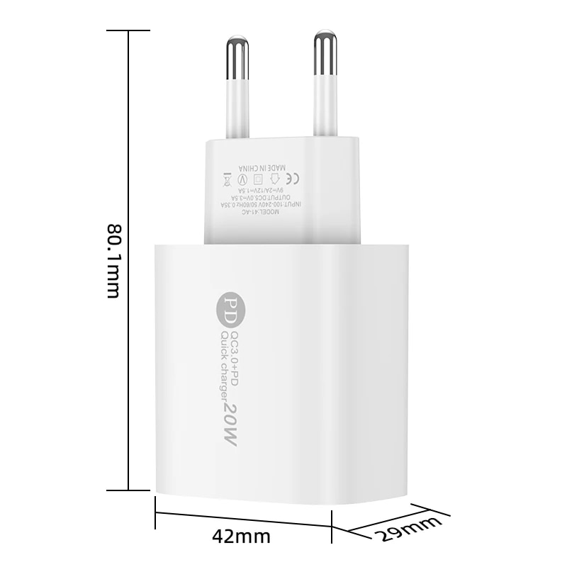 USB C Charger 20W Fast Charging Phone Charger Type C PD Wall Charger For iPhone 14 Samsung Xiaomi Quick Charge 3.0 Power Adapter. 
