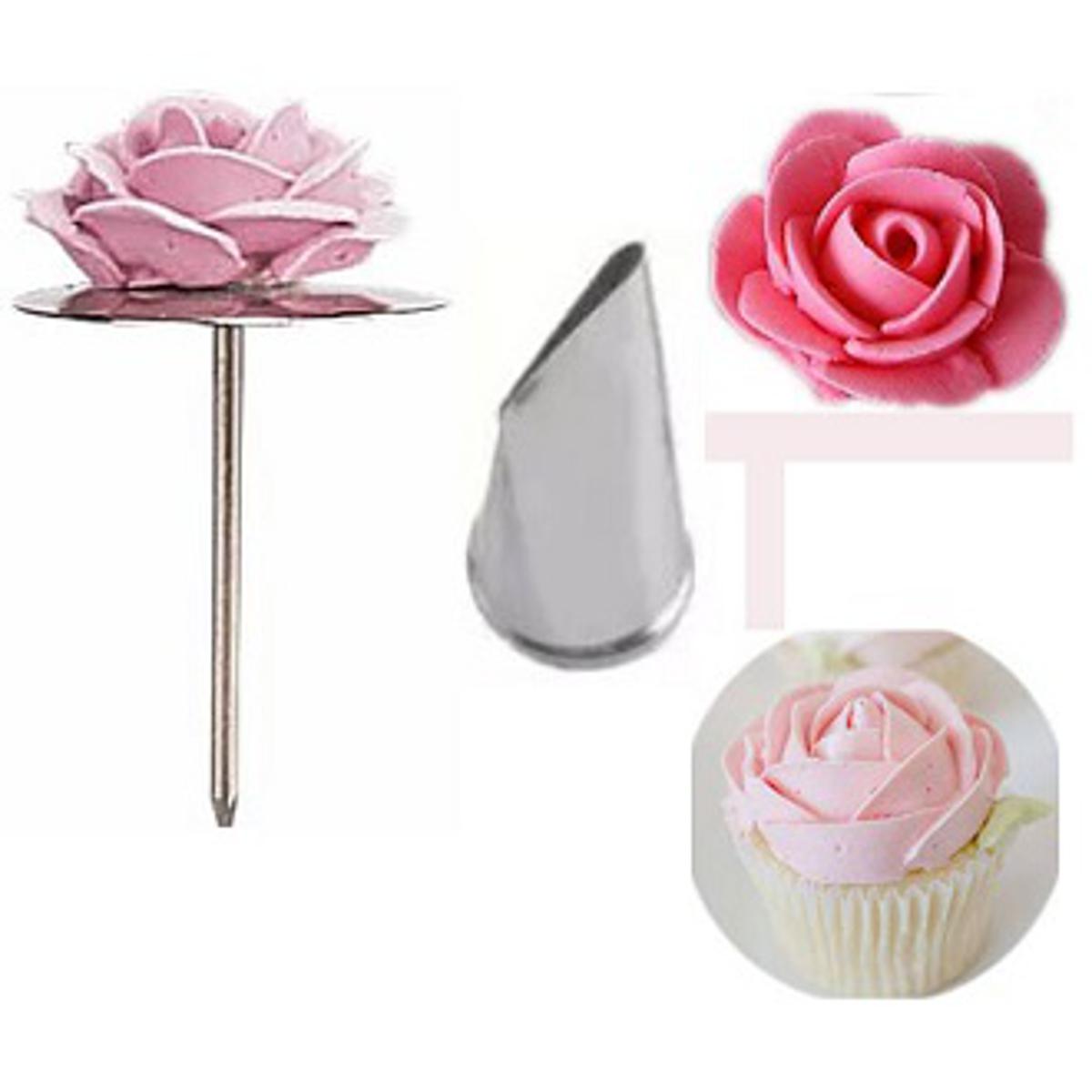2D Large Size Rose Flower Cake Decorating Icing Tips Cupcake Nozzles Baking  Decorations Bakewa… | Cupcake nozzle, Cupcake decorating tips, Cupcake cake  designs