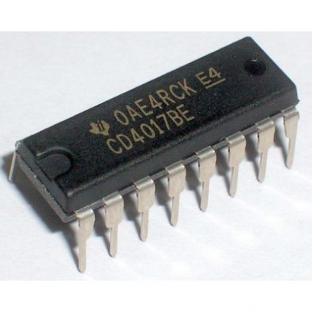 2Pcs- CD4017BE CD4017 CD-4017 4017 DIP-16 Pin Dual In Package Sound Controlled Toggle Switch Using Decade Counter IC Breadboard Friendly IC Electrical Circuitry & Parts. 