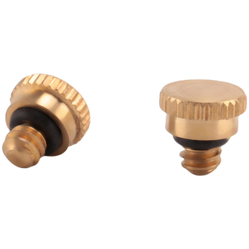 40PCS 10/24 Screw Thread Brass Misting Nozzle Plug Low Pressure Atomizing Mist Nozzle for Outdoor Cooling System