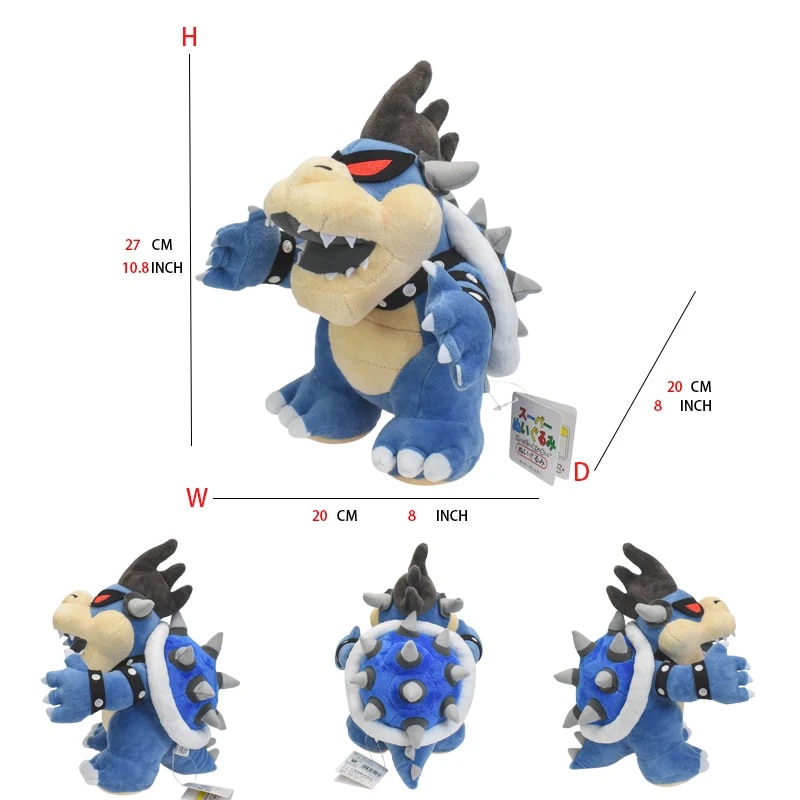 Styles Mario Plush Toys Princess Peach Fury Bowser Koopa King K