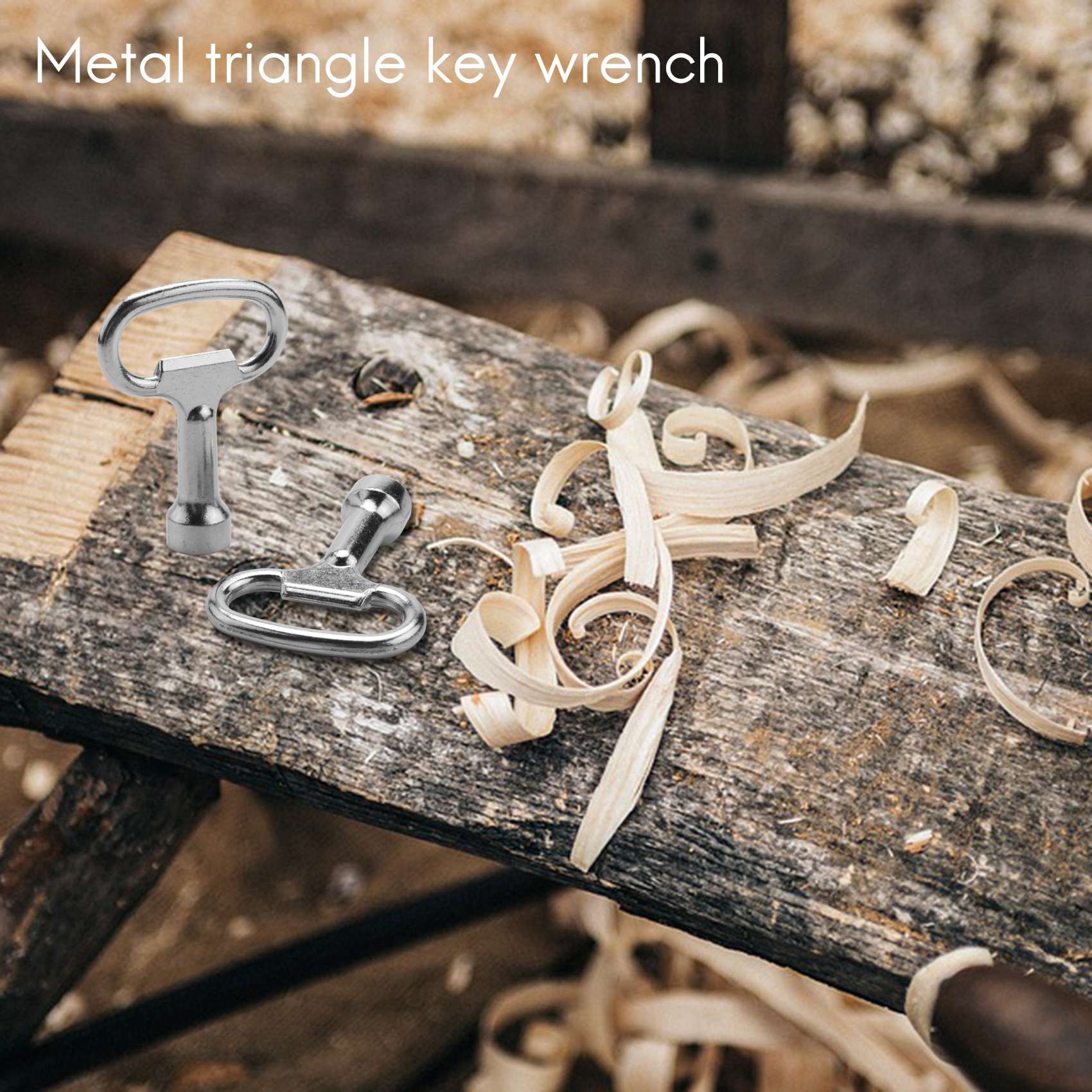 Key slot for bolt Triple-cornered Triangular metal panel 8 mm x 2. 