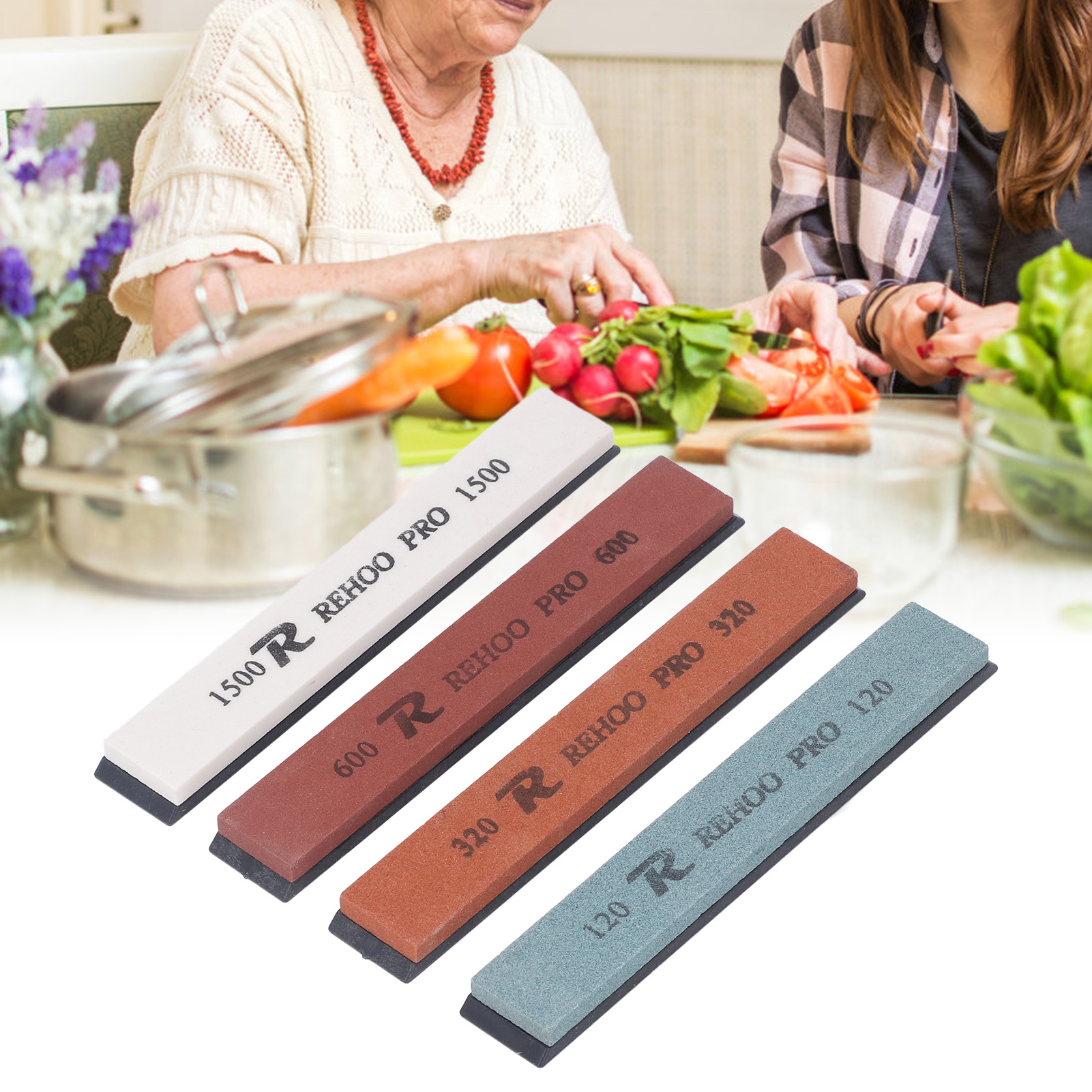 Whetstone Kit, Long Lasting Sharpness Simple Operation Whetstone Sharpener Set Fixed Angle for Chisels. 