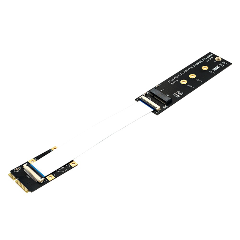 M.2 NVME SSD to Mini PCI-E Adapter with FFC Cable for M.2 M-Key 2230/2242/2260/2280 NVME SSD Converter Extension Cord Easy to Use