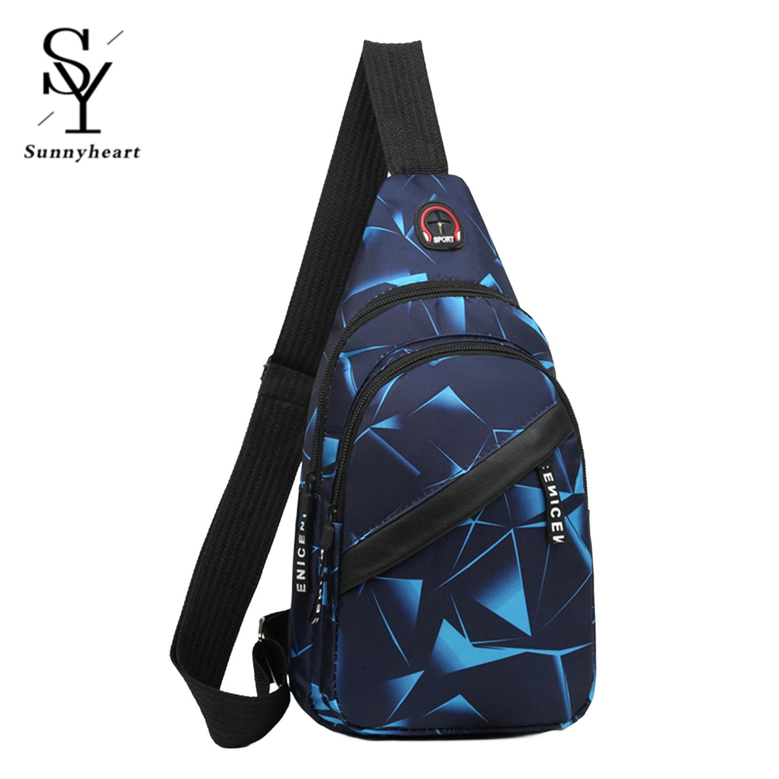 Sunnyheart Triangle Cst Bag Geometric P t Triangle Cst Pk Sling Bag for Outdoor S rts Tl Waterproof Adjusle Strap Men's Crossbody Bkpk Style Cst Bag