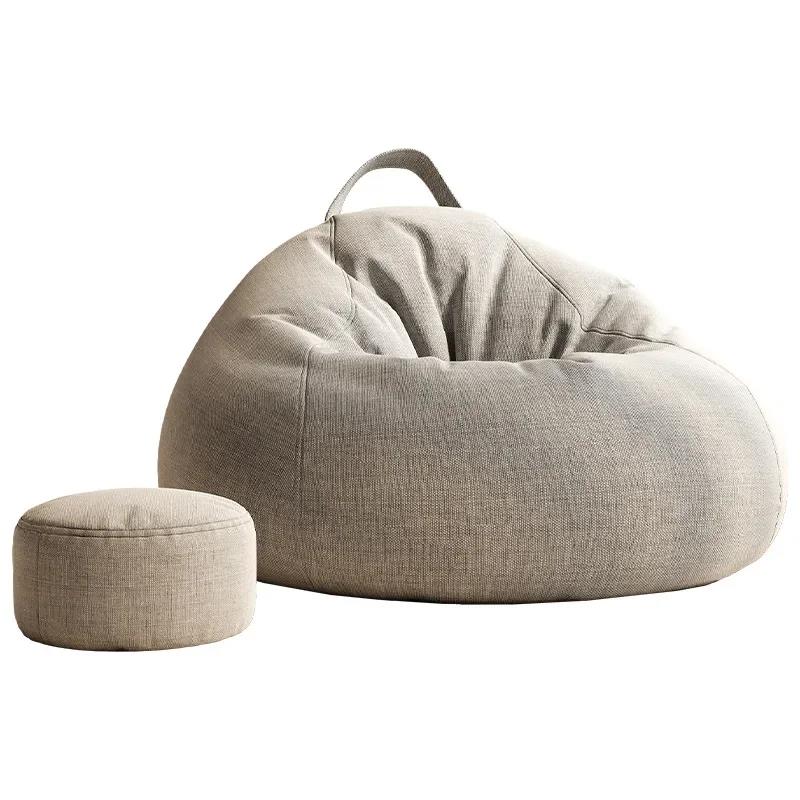 Lazy Sofa Bean Bag Single Person Can Lie Down and Sleep floor sofa muebles bean bag chair with filling. 