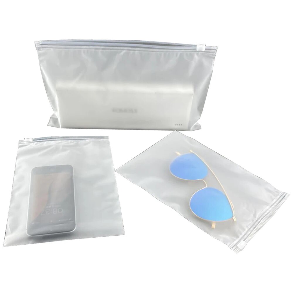 Matte Ziplock Storage Bag Clothes Packaging Custom Frosted CPE Slider Ziplock Bag Waterproof And Dust Proof Plastic Zipper Bags. 