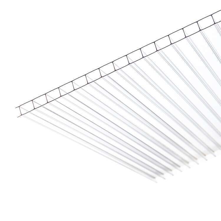 Double layer transparent hollow PC polycarbonate daylighting board greenhouse rain canopy sunlight board. 