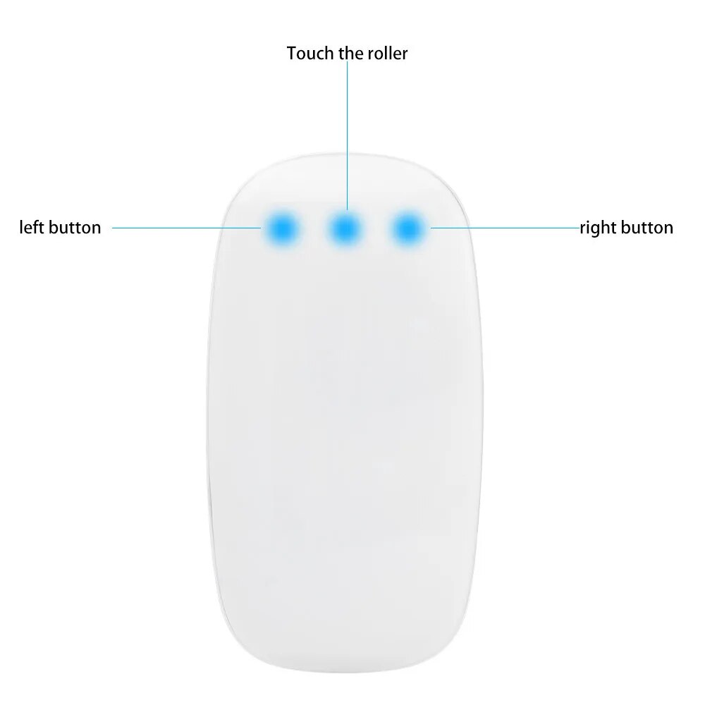 Bluetooth Wireless Mouse Arc Touch Magic Mice Ergonomic Ultra Thin Rechargeable Mouse Optical 1600 DPI Mause For Apple Macbook. 