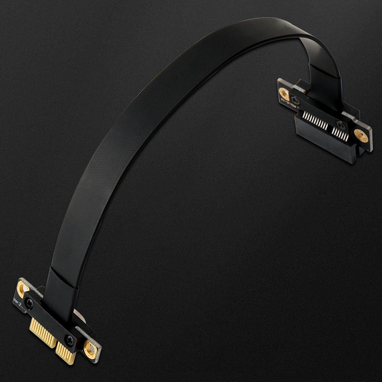 PCI Express Extension Cable PCIe x1 to x1 x4 Pci-E x1 Extension Cable Pci-E Riser Card Expansion Card Cable for Motherboard /Extender/ Adapter - 5cm. 
