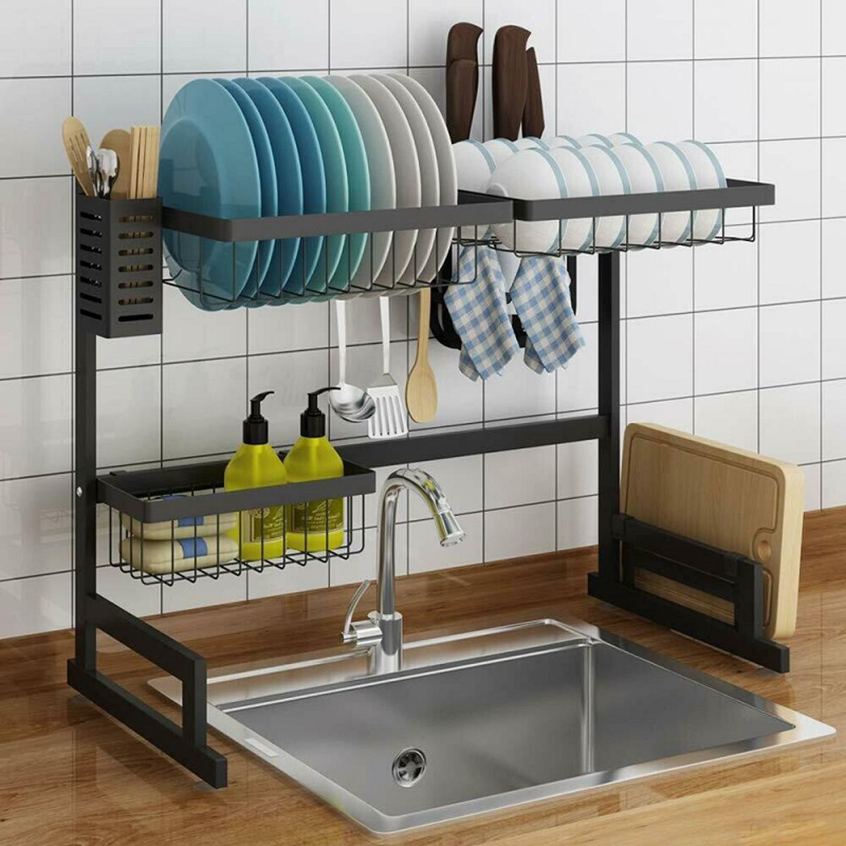 Kitchen Sink Rack Daraz Black 65Cm Kitchen Shelf Organizer Dish