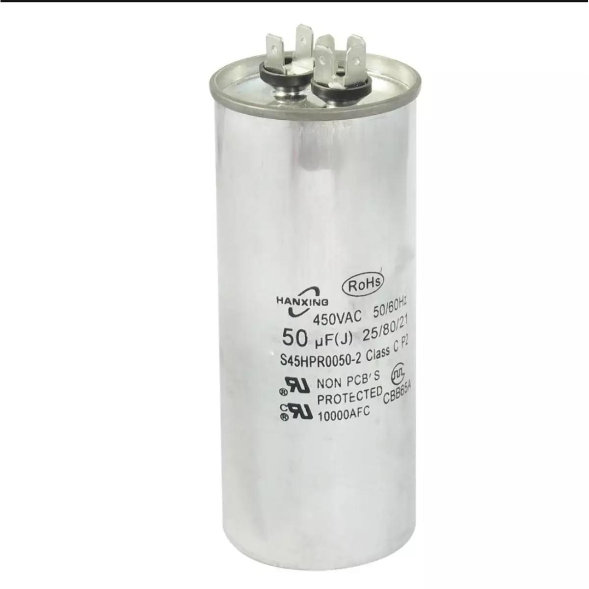 Hanxing HAN air conditioning compressor 50UFstart-up capacitor CBB65  aluminum shell explosion-proof capacitor
